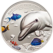 10 Dollars Dolphin, Palau, 2017 reverse image