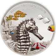 10 Dollars Sea Horse, Palau, 2017 reverse image