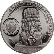 10 Dollars Chinese Guardian Lions: Female obverse image