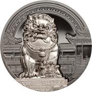 10 Dollars Chinese Guardian Lions: Female, Palau, 2017 reverse image