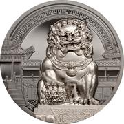 10 Dollars Chinese Guardian Lions: Male, Palau, 2017 reverse image