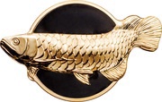 10 Dollars Dragonfish - Golden Arowana, Palau, 2019 reverse image