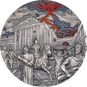 10 Dollars Pompeii Volcano Eruption, Palau, 2023 reverse image