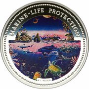 20 Dollars Ocean scene, Palau, 1994 reverse image