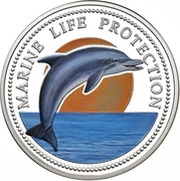 20 Dollars Dolphin, Palau, 1998 reverse image