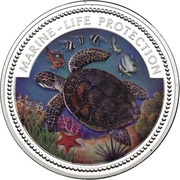 20 Dollars Turtle, Palau, 1998 reverse image