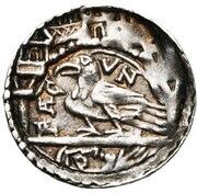 Penny / Denier - Rudolf of Zaeringen Liege, falcon, Belgium, 1167-1191 reverse image