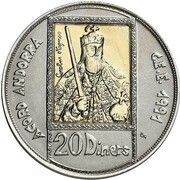 20 Diners - Joan Martí i Alanis Customs Union, Andorra, 1992 reverse image