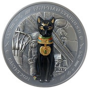 20 Dollars Bastet, Palau, 2021 reverse image