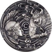 20 Dollars Theseus and the Minotaur, Palau, 2021 reverse image