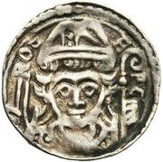 Penny / Denier - Rudolph of Zaeringen Liege, church obverse image