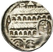 Penny / Denier - Rudolph of Zaeringen Liege, church reverse image