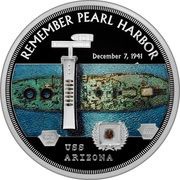 25 Dollars USS Arizona, Palau, 2021 reverse image