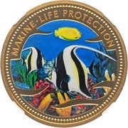 200 Dollars Moorish Idol, Palau, 2001 reverse image