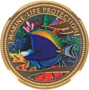 200 Dollars Blue Tang, Palau, 2002 reverse image