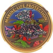 200 Dollars Fish with glitters, Palau, 2002 reverse image