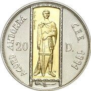 20 Diners - Joan Martí i Alanis Customs Union, Andorra, 1993 reverse image