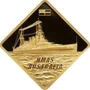 500 Dollars HMAS Australia, Palau, 2011 reverse image