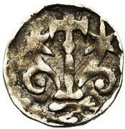 Denier - Henry of Guelders Huy; flowers, Belgium, 1249 reverse image