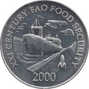 1 Centésimo FAO, Panama, 2000 reverse image