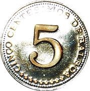 5 Centésimos reverse image