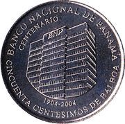 50 Centésimos Banco Nacional de Panamá reverse image
