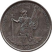 ½ Balboa Discovery of the Pacific Ocean, Panama, 2013 reverse image