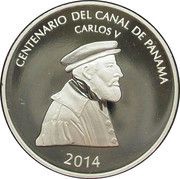 ½ Balboa Panama Canal; Silver, Panama, 2014 reverse image