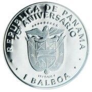 1 Balboa Republic; Silver obverse image
