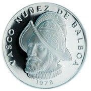 1 Balboa Republic; Silver, Panama, 1978 reverse image