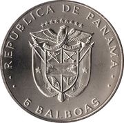 5 Balboas Belisario Porras obverse image