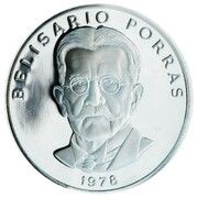 5 Balboas Republic; Silver, Panama, 1978 reverse image