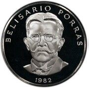 5 Balboas Belisario Porras, Panama, 1980-1982 reverse image
