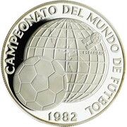 5 Balboas Soccer World Cup 1982, Panama, 1982 reverse image