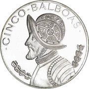 5 Balboas, Panama, 1983-1984 reverse image
