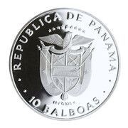 10 Balboas Ratification of Panama Canal Treaty; Silver obverse image