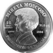 10 Balboas Mireya Moscoso obverse image