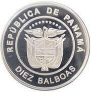 10 Balboas Panamanian Red Cross obverse image