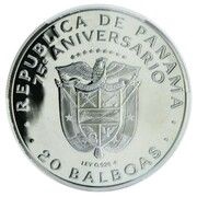 20 Balboas Republic obverse image