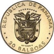 20 Balboas Banded Butterfly Fish obverse image