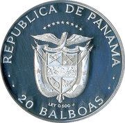 20 Balboas Vasco Nunez de Balboa obverse image