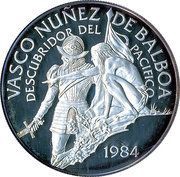 20 Balboas Vasco Nunez de Balboa, Panama, 1984 reverse image