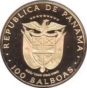 100 Balboas Dove Orchid obverse image