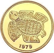 100 Balboas Golden Turtle, Panama, 1979 reverse image