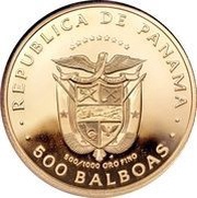 500 Balboas National eagle obverse image