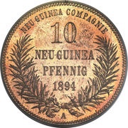 10 Pfennig - Wilhelm II reverse image