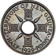½ Penny - George V reverse image