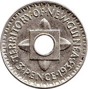 3 Pence - George V reverse image