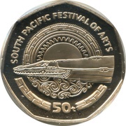 50 Toea - Elizabeth II South Pacific Festival of Arts reverse image
