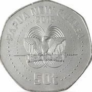 50 Toea - Elizabeth II XV Pacific Games; coloured obverse image